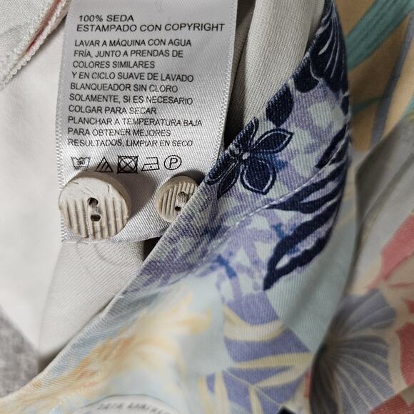 Tommy Bahama Hawaiian Shirt Mens 2XLB Blue Silk 30th Anniversary Passport - Picture 8 of 11